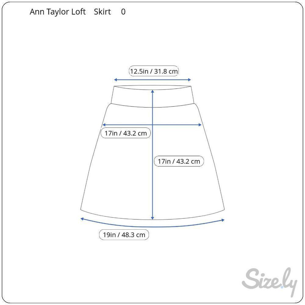 Ann Taylor Loft Skirt Mini Blue Geometric Metallic Women's Size 0 - Picture 9 of 9